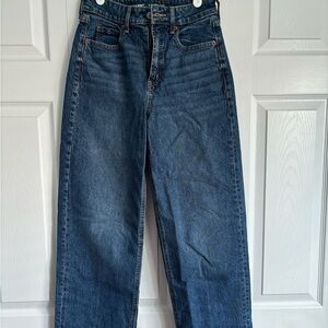 Medium wash high-rise flare jeans
